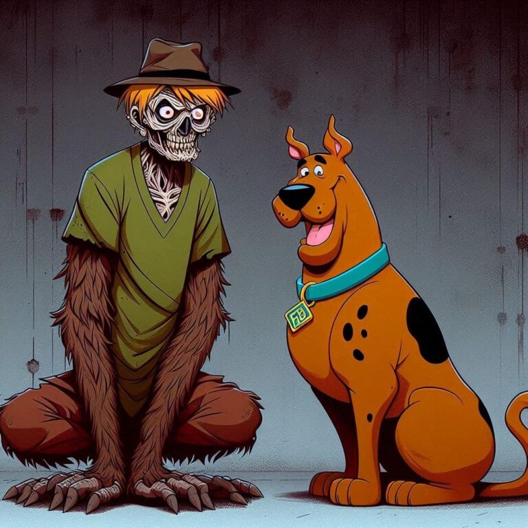 Shaggy Freddy Fazbear Mashup With Scooby Doo Cartoon