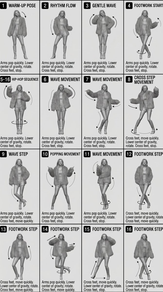 Character Pose Reference Sheet