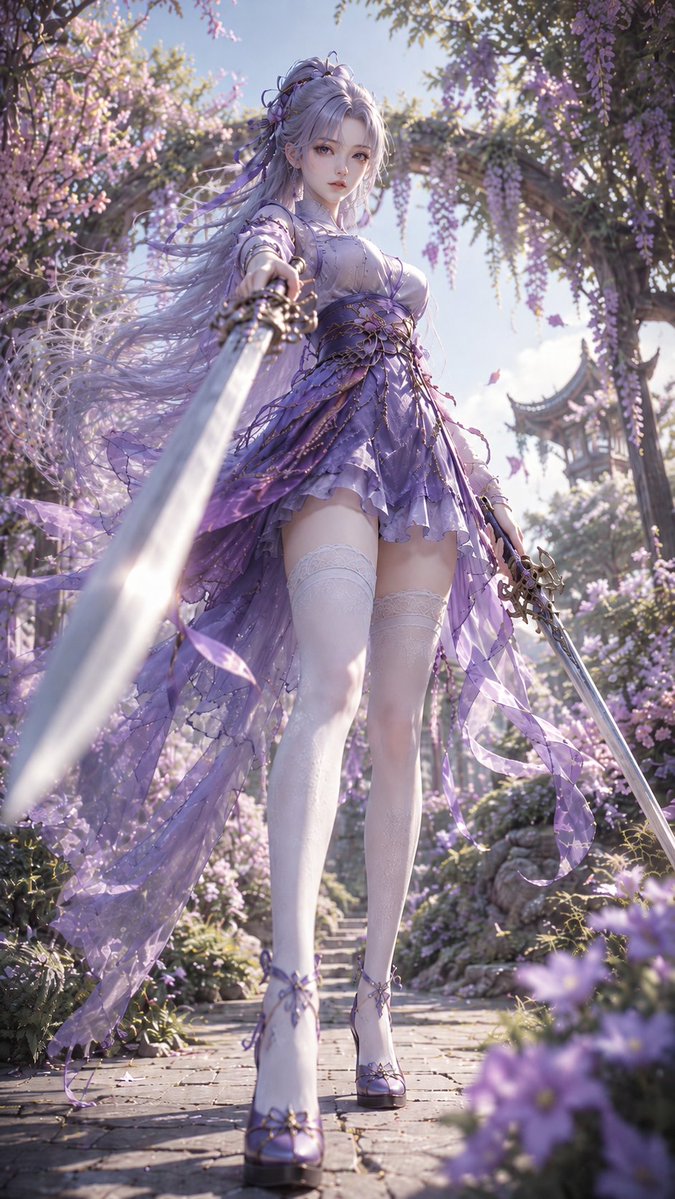 Purple Sword Fairy Portrait