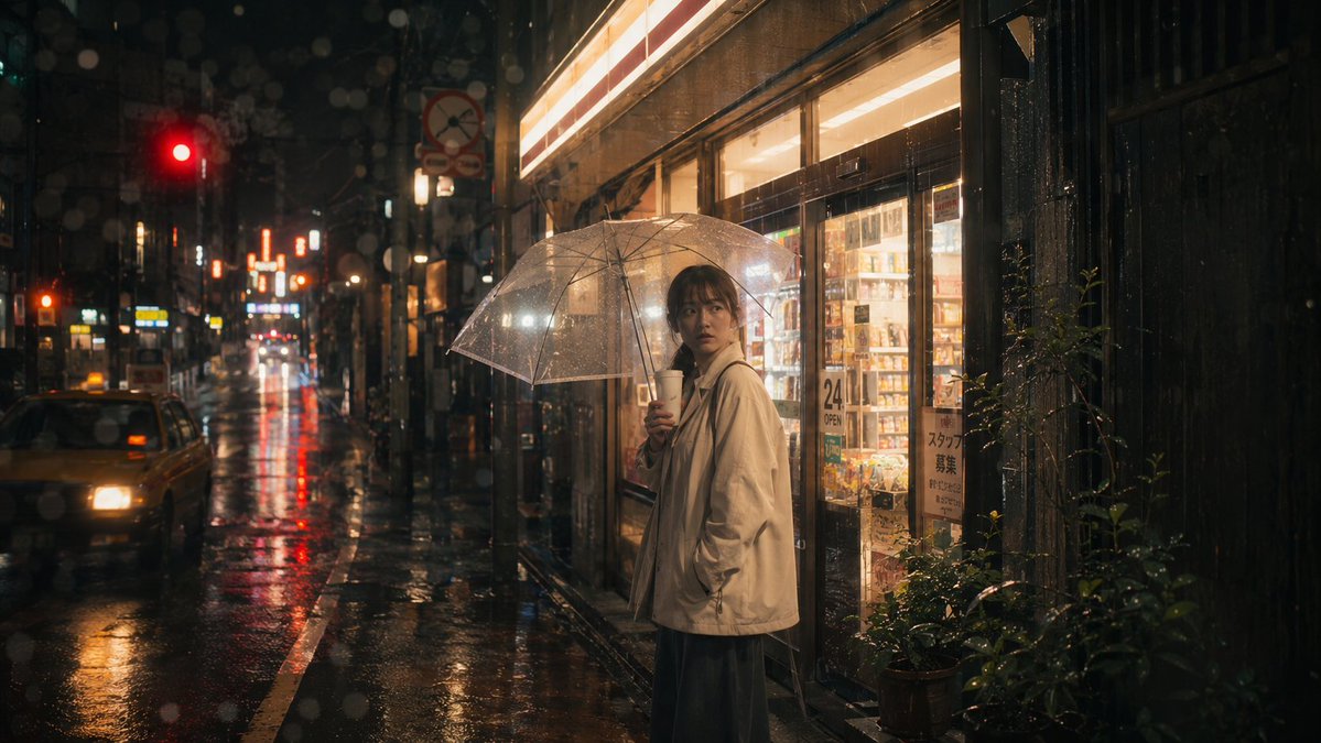 Tokyo Rainy Night Solitude