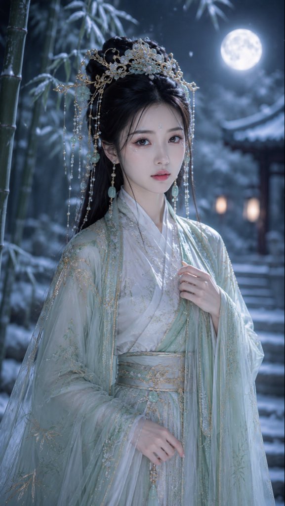 Moonlit Xianxia Heroine Portrait