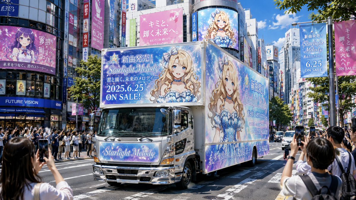 Anime Idol Ad Truck Street