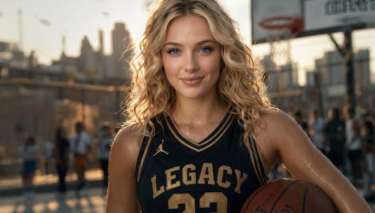 Western Girl Basketball Portrait