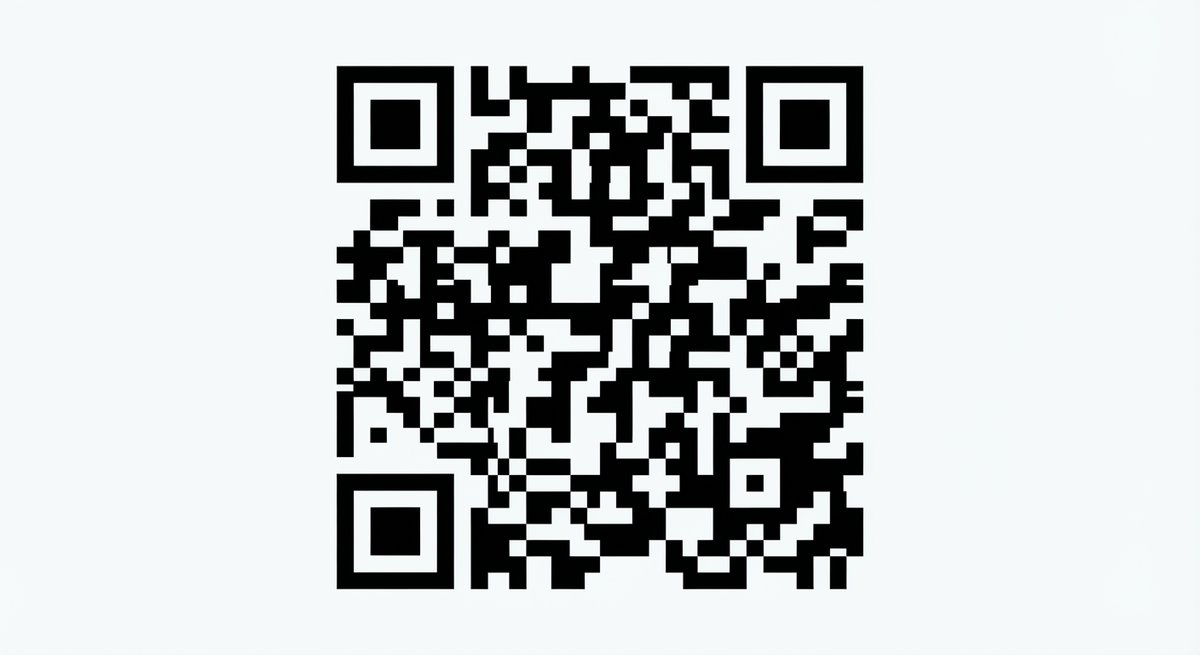 High Contrast Black White QR Code