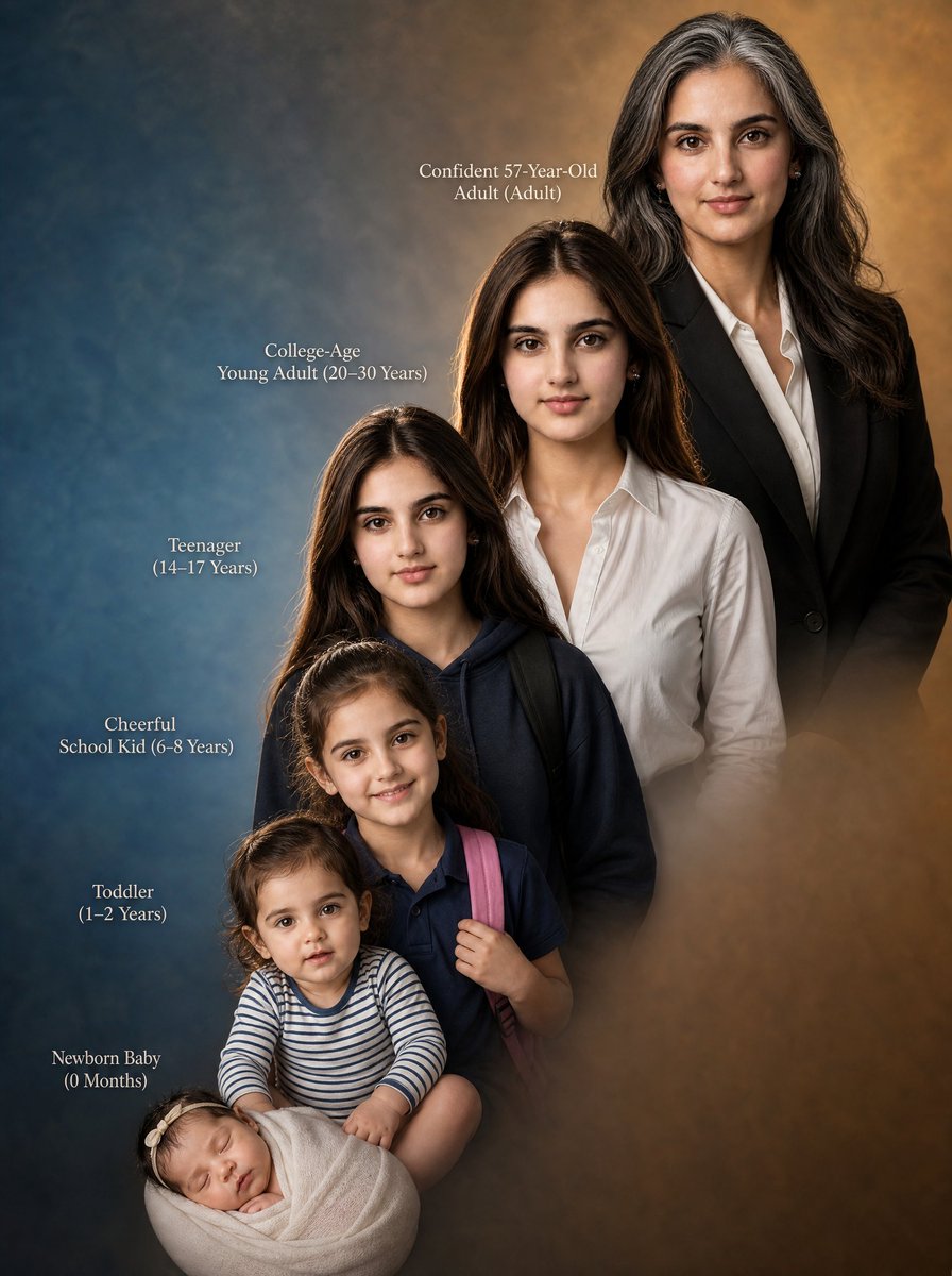 Female Life Progression Portrait