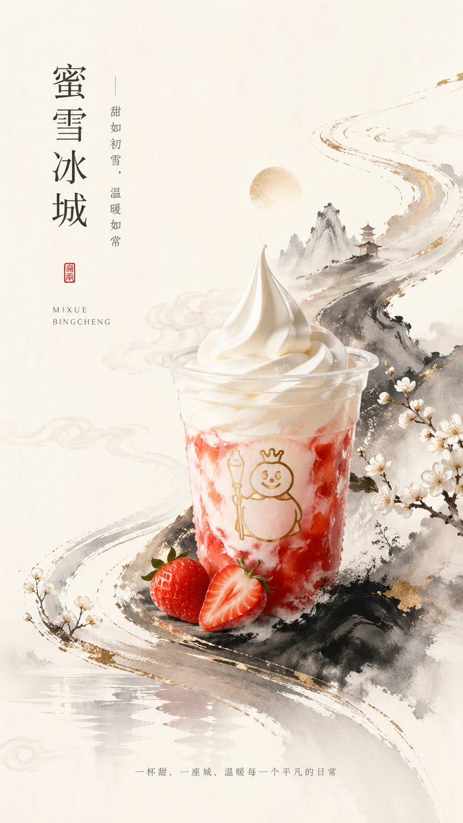 Mixue Bingcheng Chinese Aesthetic Ad