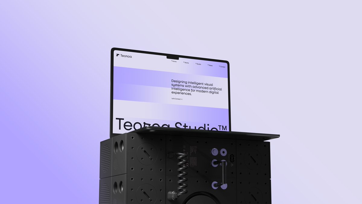 Minimalist 3D Laptop Studio Render