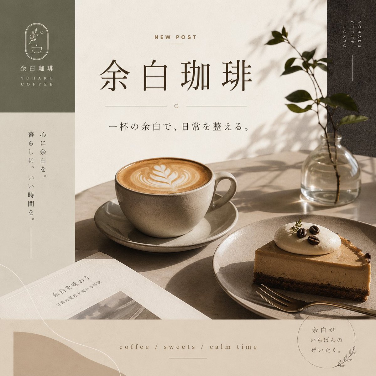 Japanese Minimalist Coffee Brand Poster
