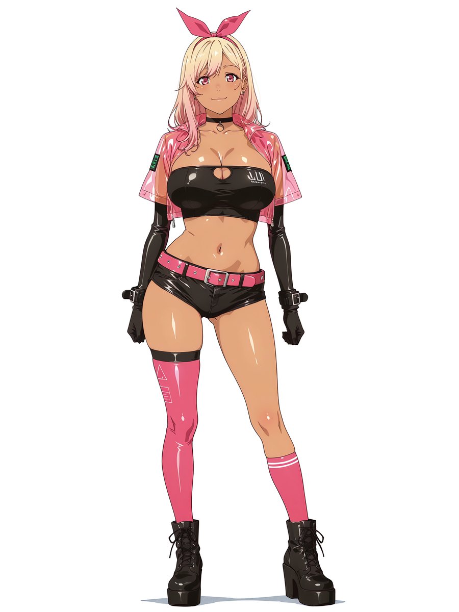 Pink Cyberpunk Anime Girl Design