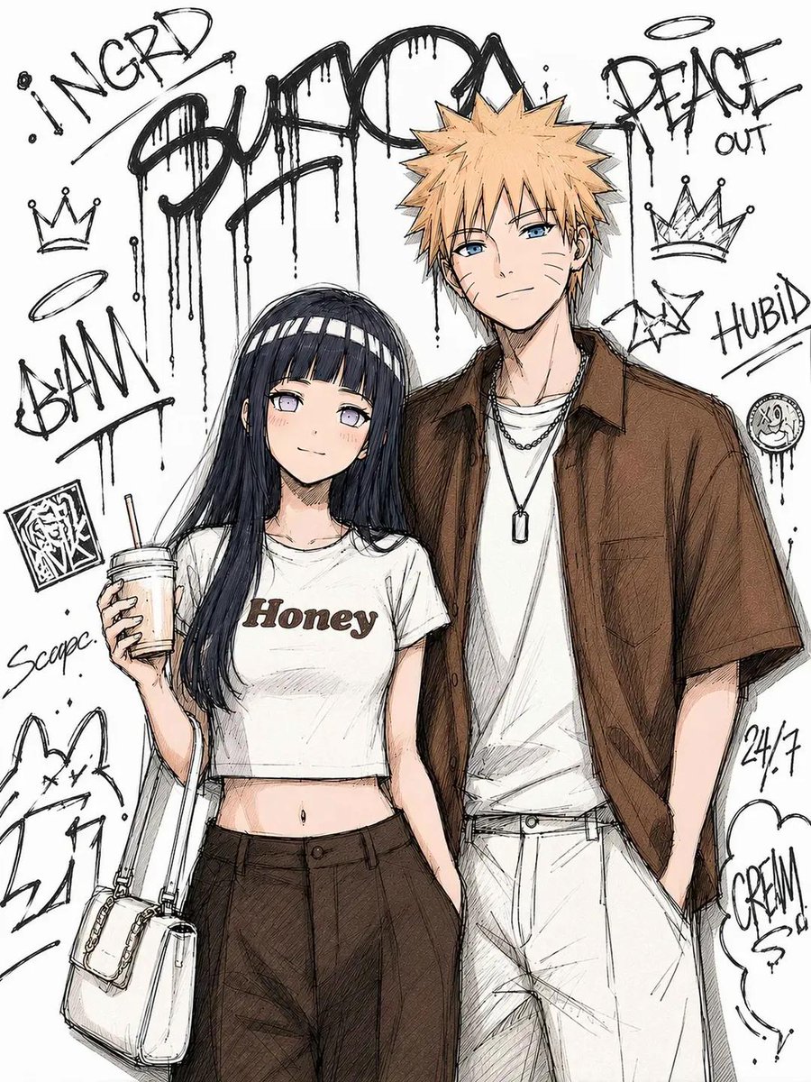 Street Fashion Graffiti Couple