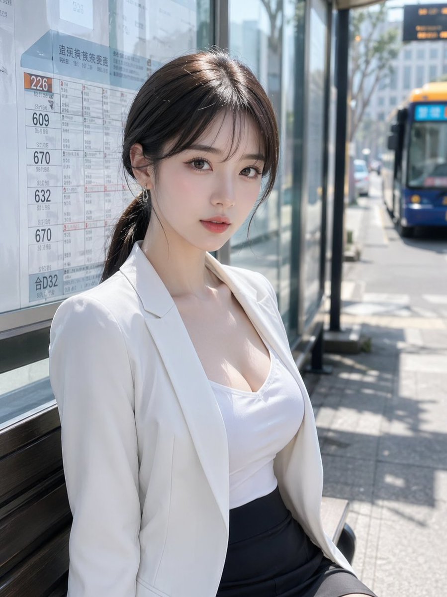 Japanese Urban Office Lady Portrait
