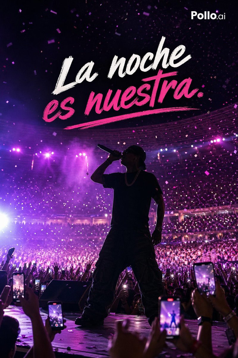 Neon Concert Silhouette Poster
