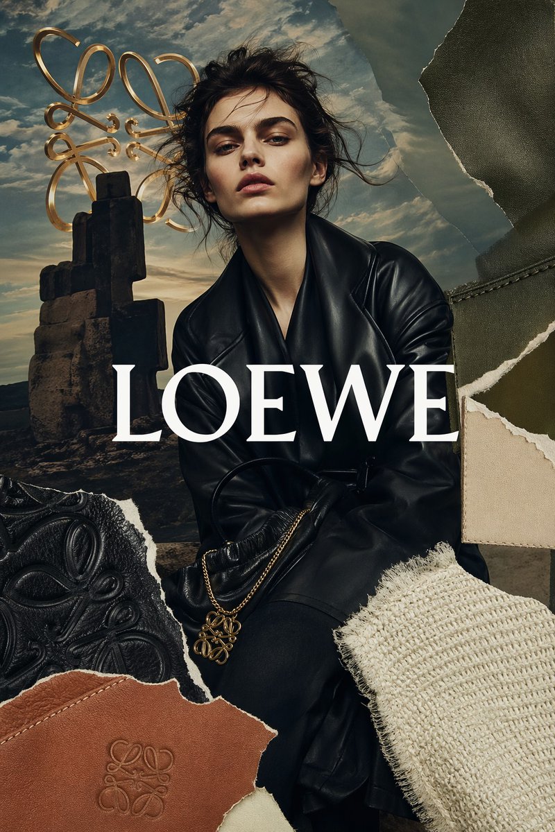 LOEWE Moody Luxury Collage Campaign