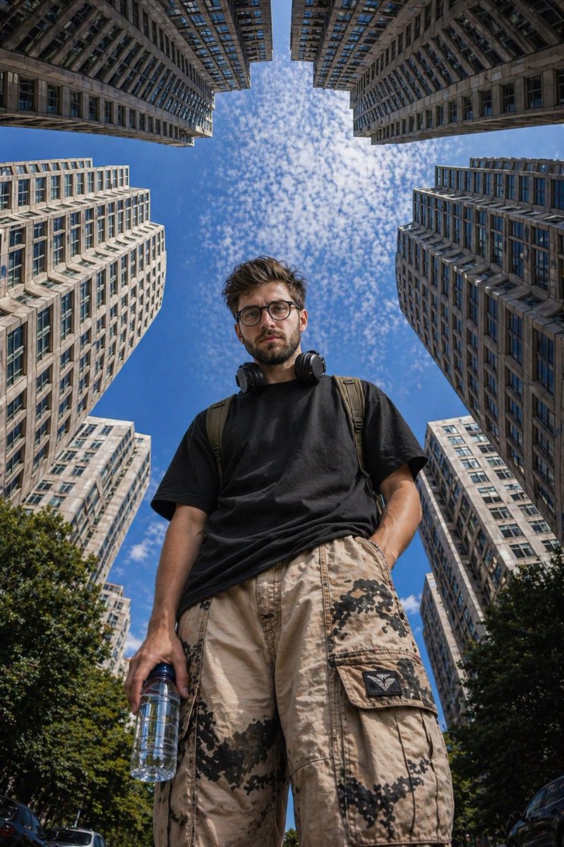 Urban Low-Angle Fashion Portrait
