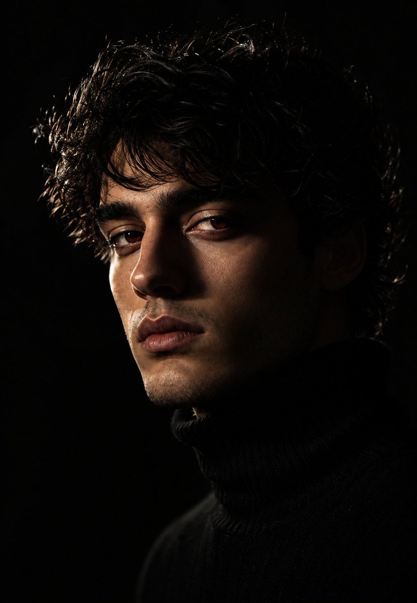 Moody Chiaroscuro Male Portrait