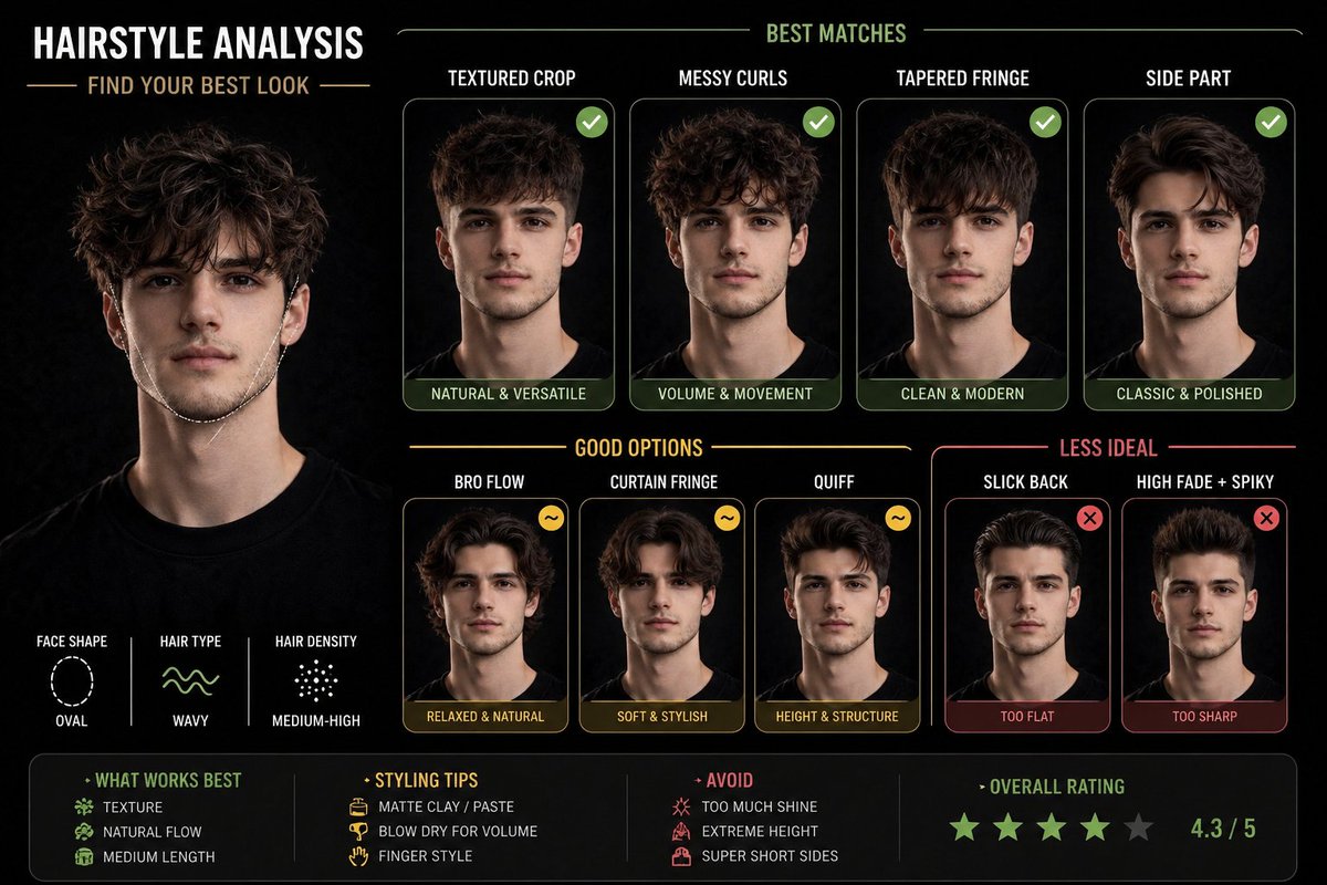 AI Hairstyle Analysis Comparison
