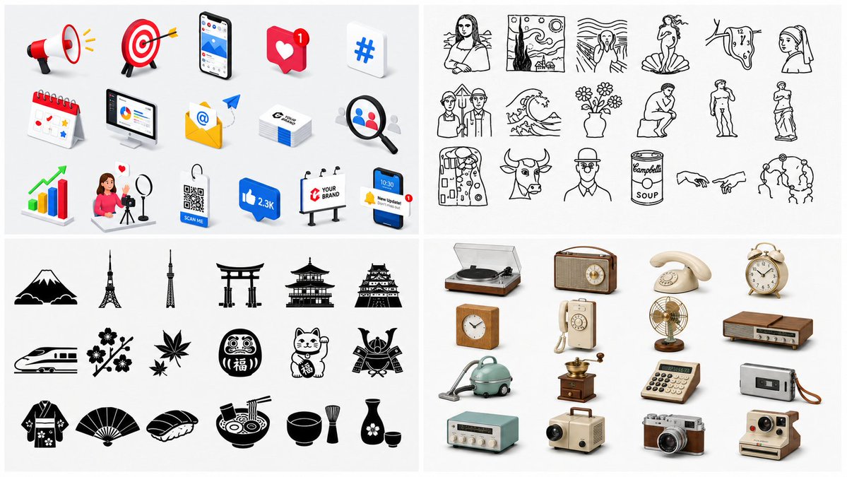 Icon Style Showcase Catalog