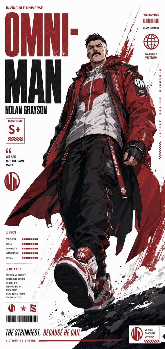 Futuristic Anime Hero Poster Design
