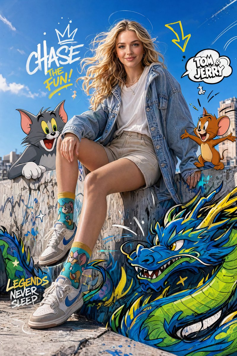 Fashion Editorial Meets Cartoon Art
