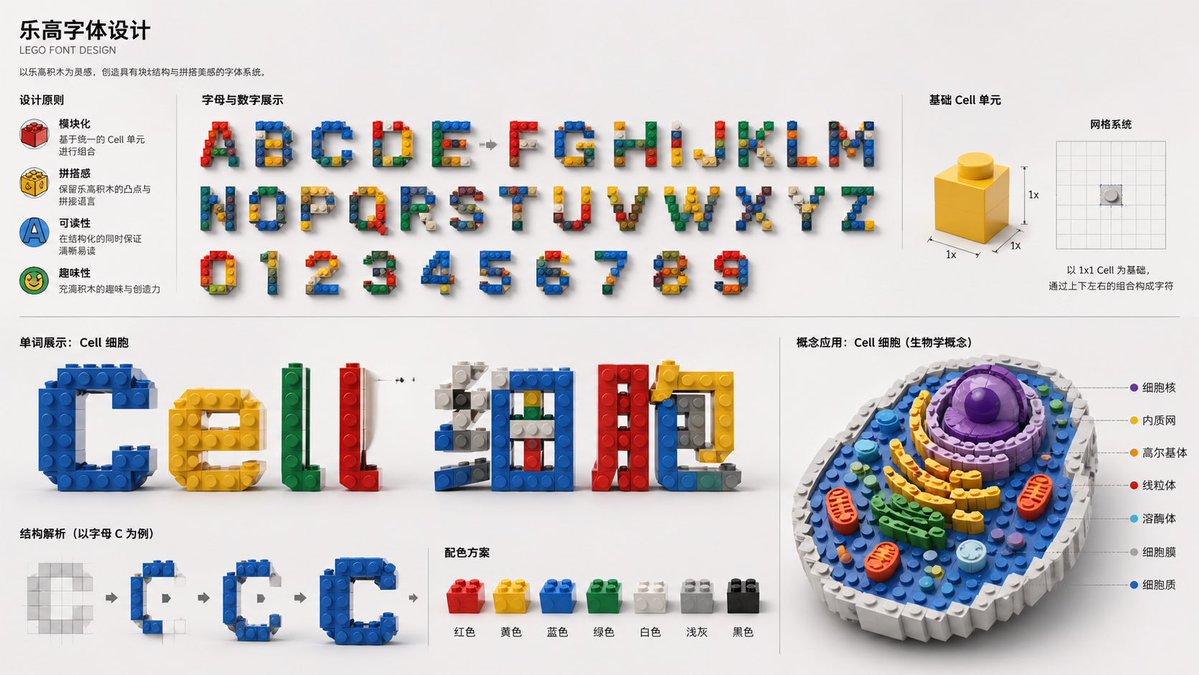 LEGO Font Cell Concept Design