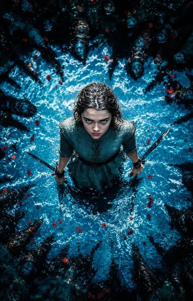 Fierce Warrior in Icy Water
