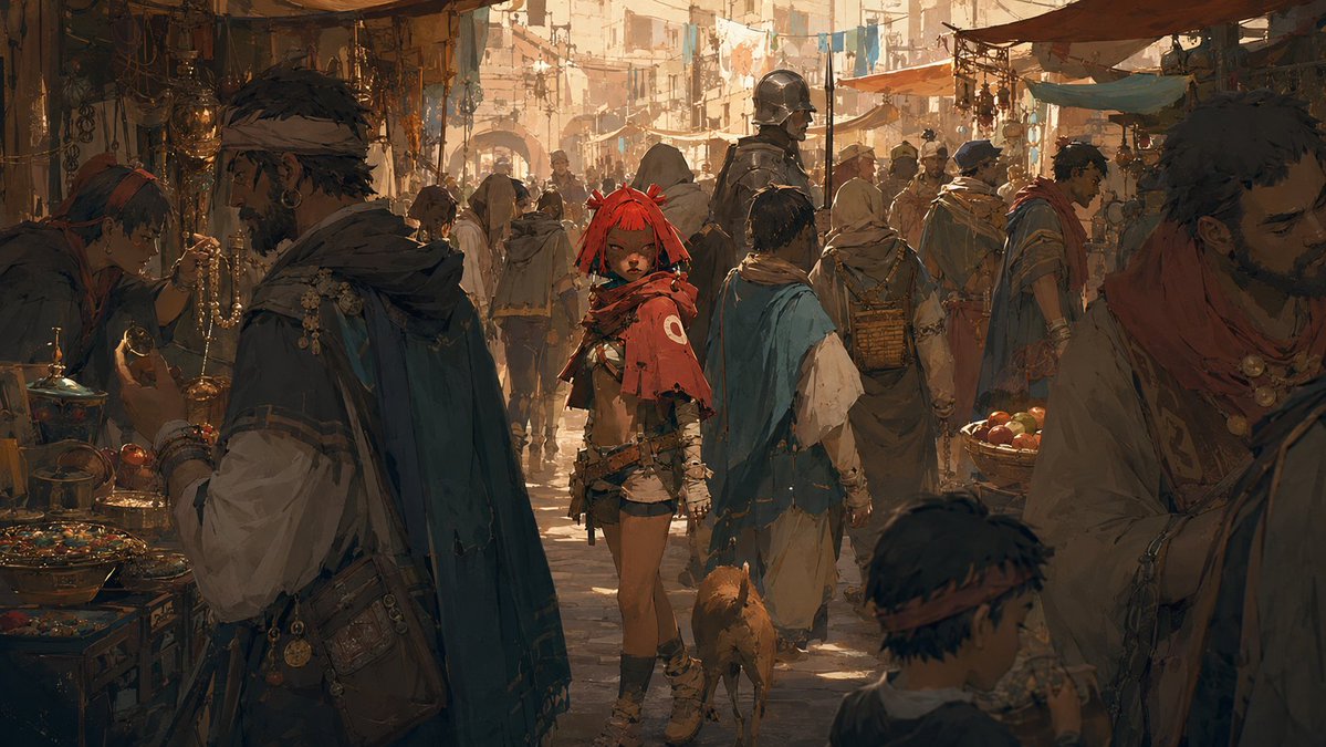 Thief in Bustling Market