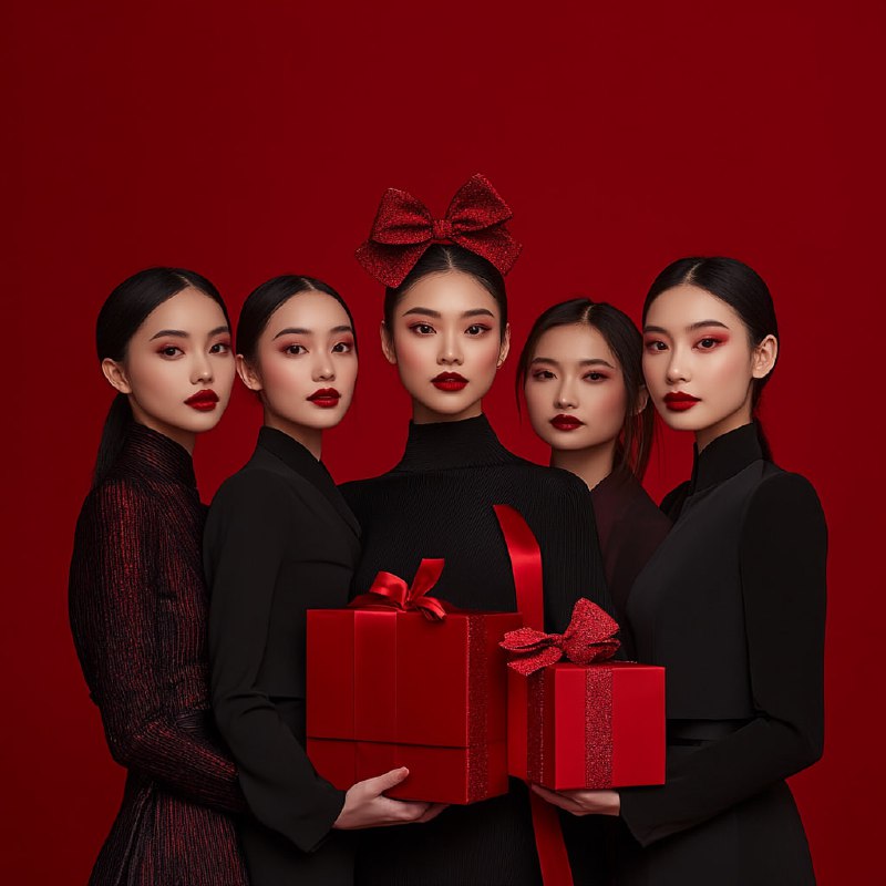 Elegant Asian Women Festive Fashion