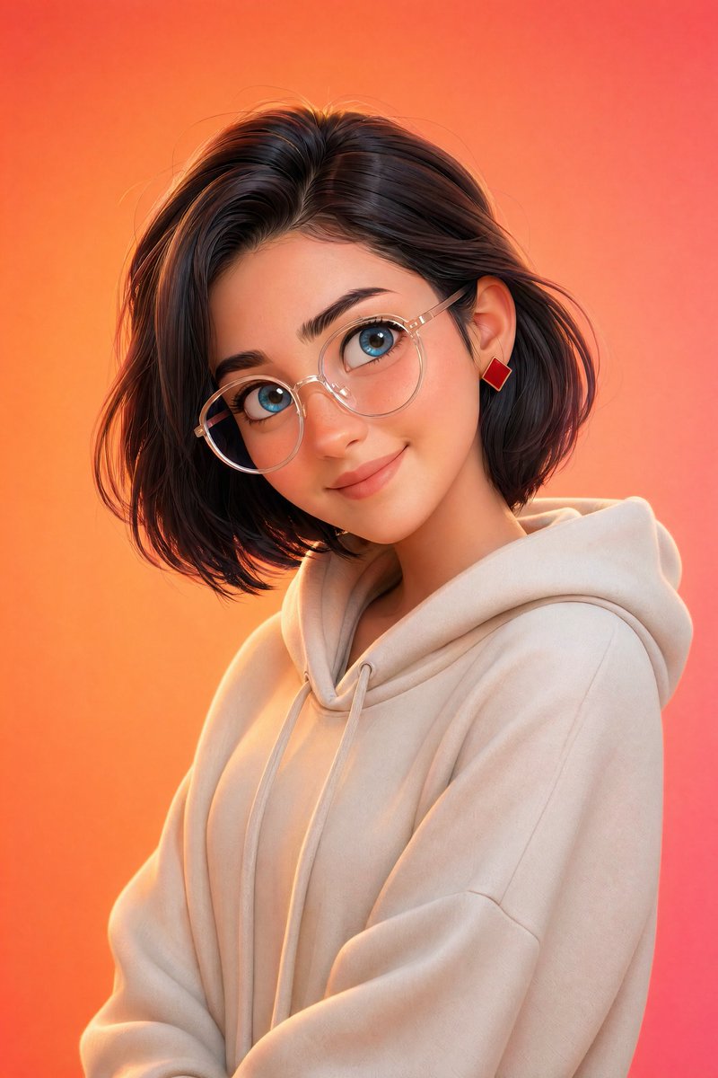 Pixar-Style 3D Adorable Portrait