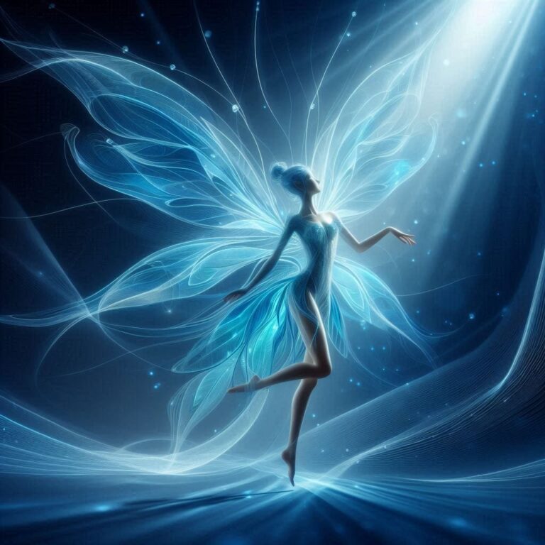 Translucent Blue Light Sprite Nature Creature