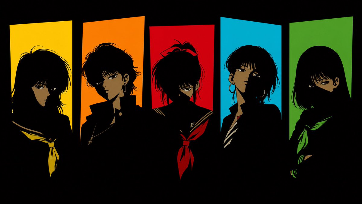 Retro 80s Delinquent Anime Poster