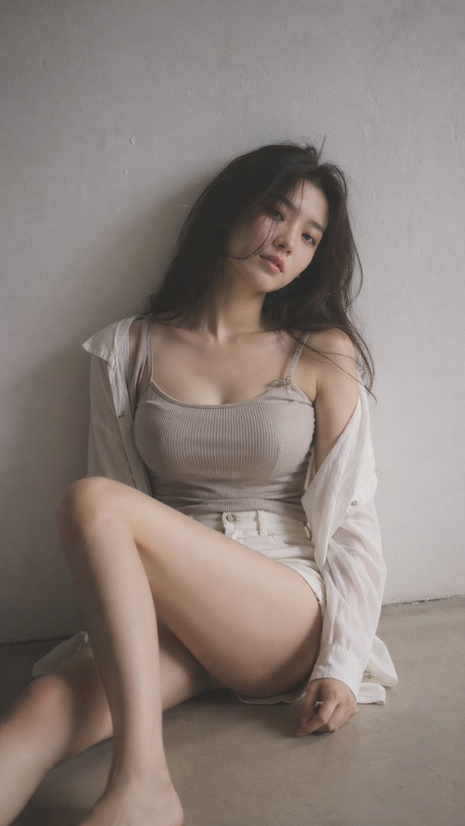 Soft Mist Korean Editorial Portrait