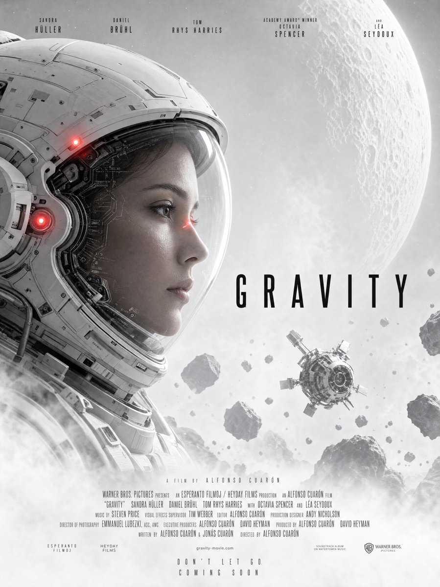 Monochrome Sci-Fi Movie Poster Design