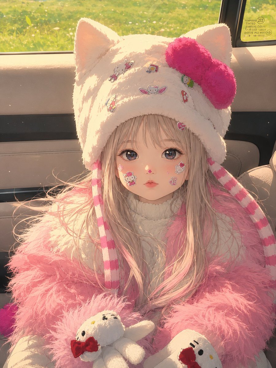 Dreamy Anime Car Window Golden Hour