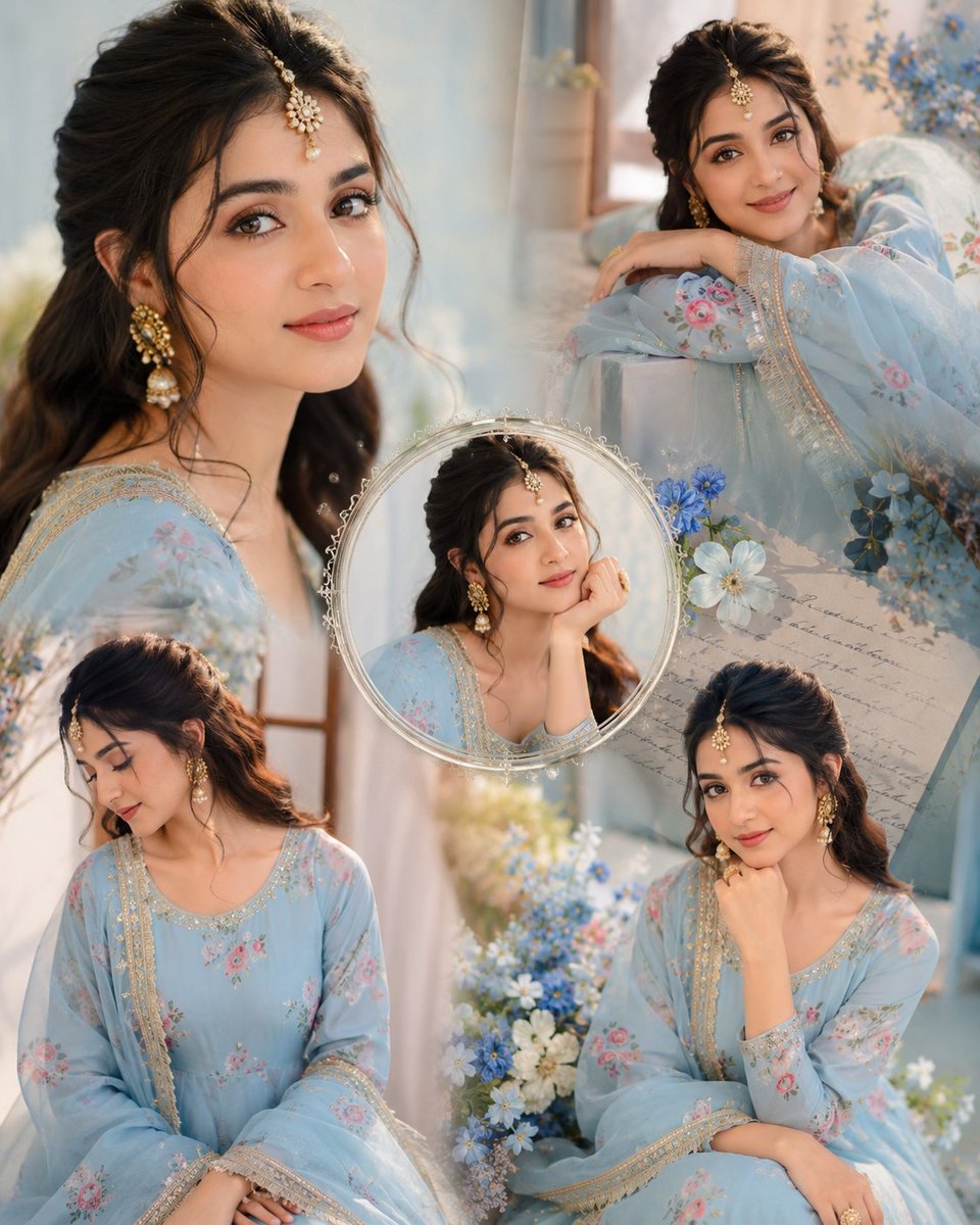 Dreamy Indian Beauty Portrait Collage