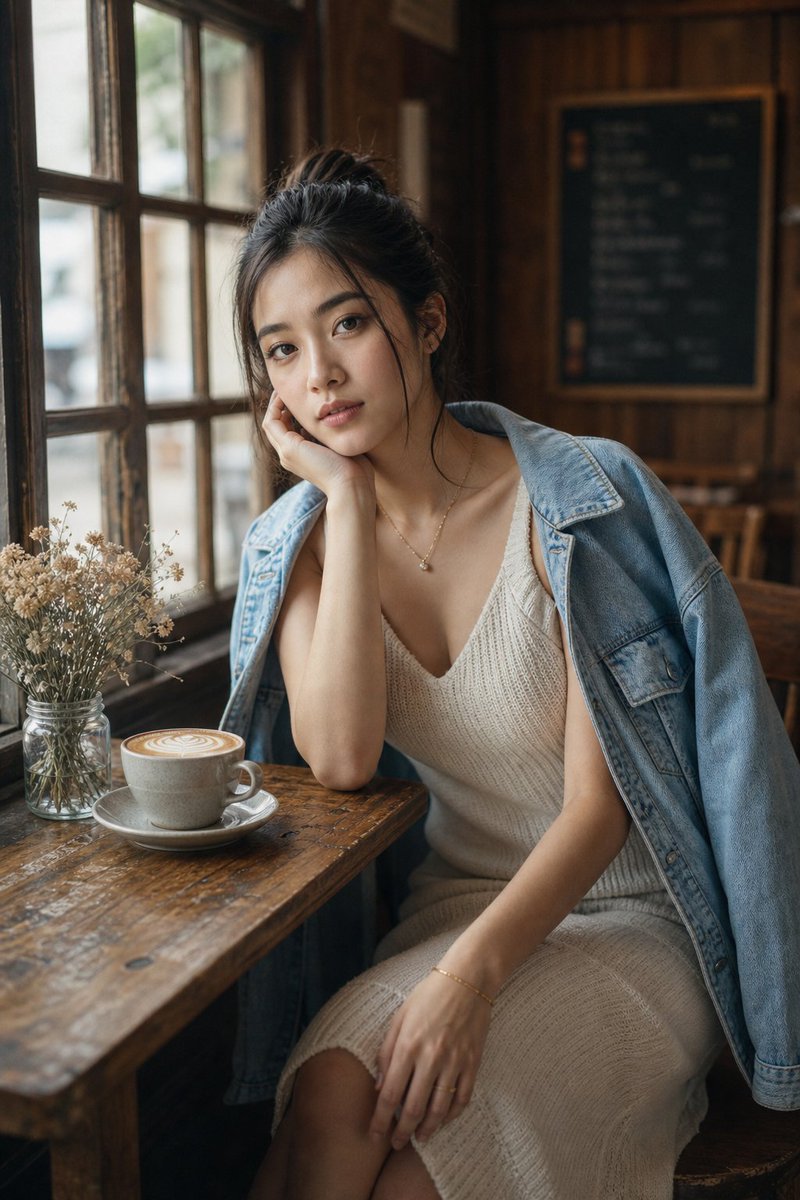 Cozy Cafe Lifestyle Portrait Photography