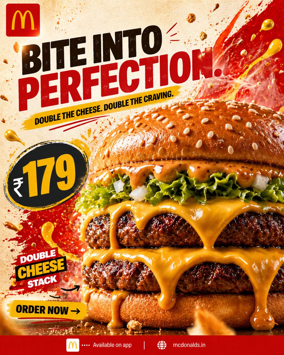 McDonald's Double Cheeseburger Ad Poster