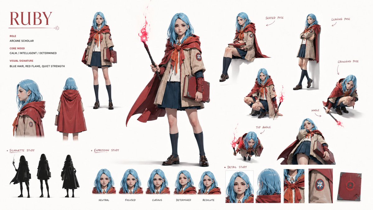 Artistic Character Identity Board Design