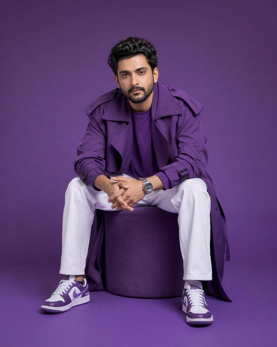 Purple Gen-Z Fashion Portrait