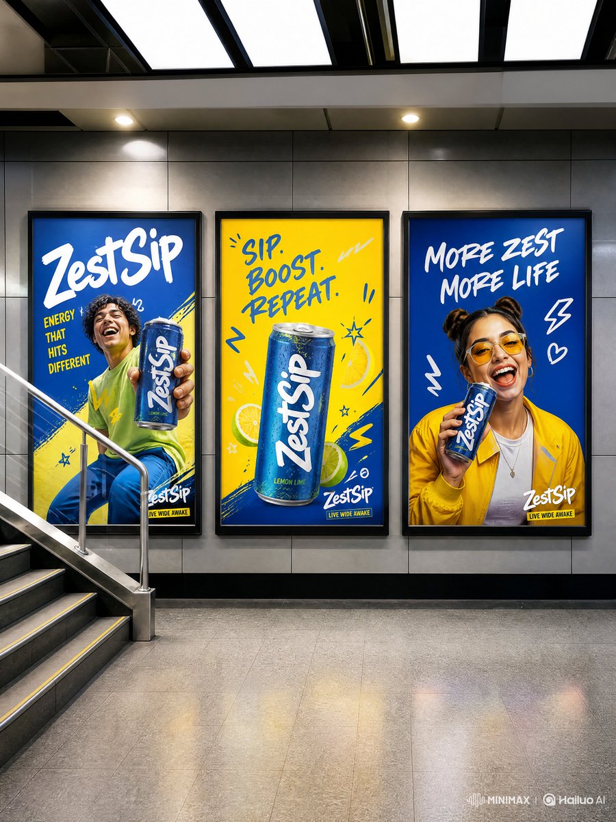 Subway Station Energy Ad Wall