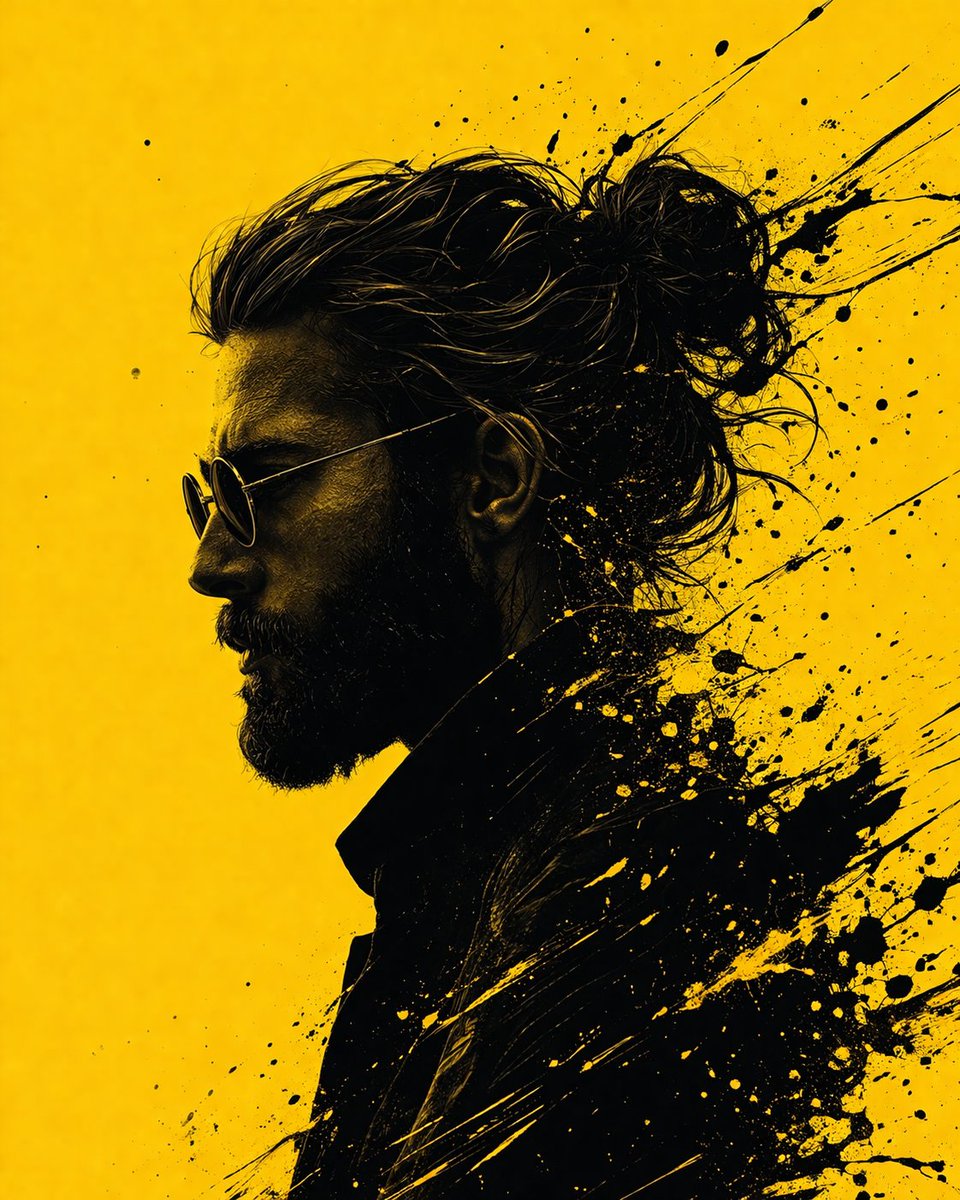 Ink Splash Silhouette Portrait