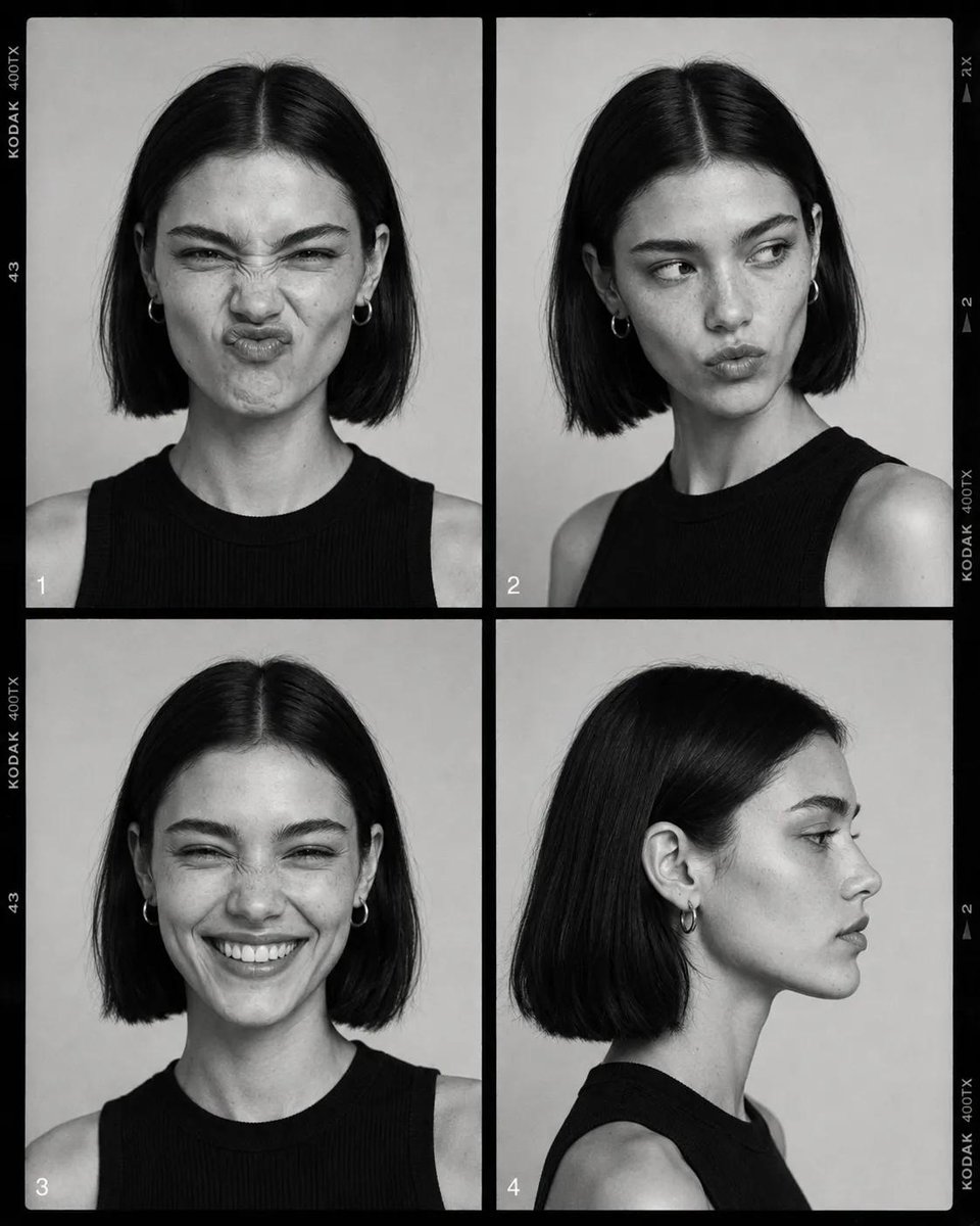 Fashion Casting Contact Sheet