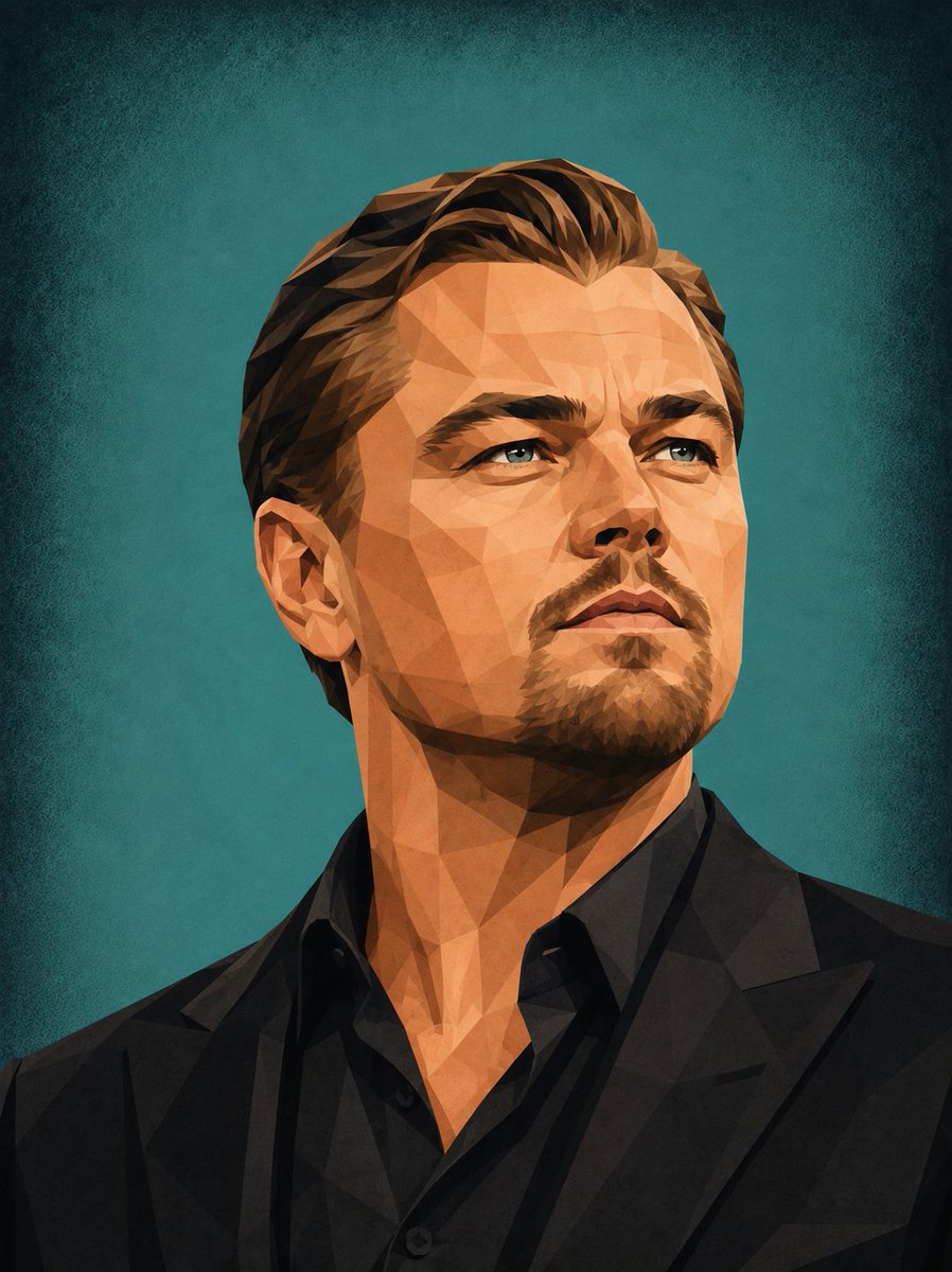 Low Poly Celebrity Portrait Art