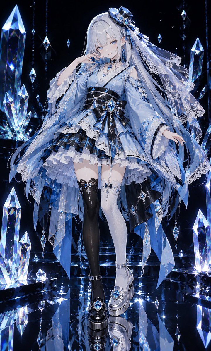 Gothic Lolita Crystal Palace Anime Art