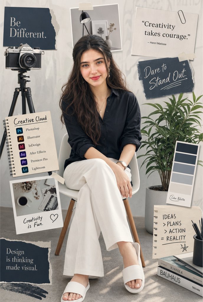 Creative Studio Mood Board Portrait