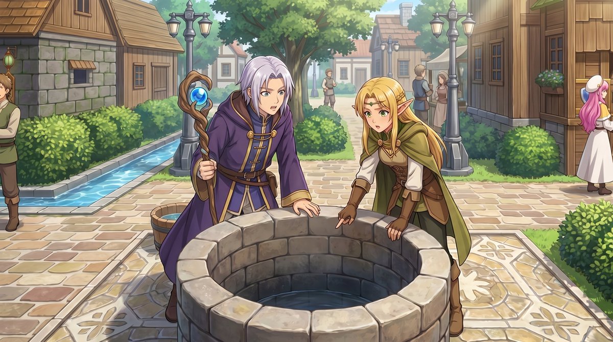 Mage and Elf at the Well