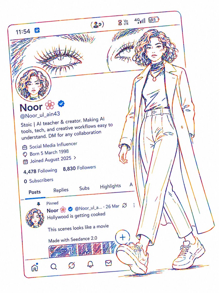 Neon Line-Art Fashion Creator Profile