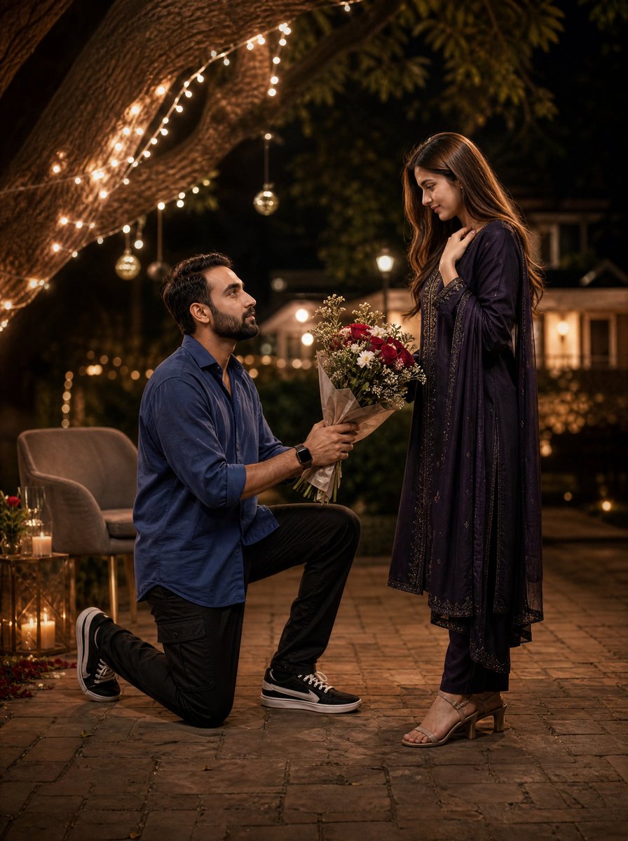 Dreamy Park Proposal Portrait