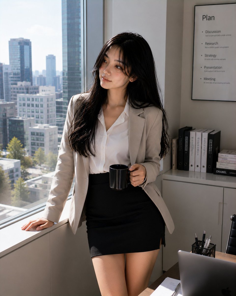 Korean Office Goddess Coffee Moment