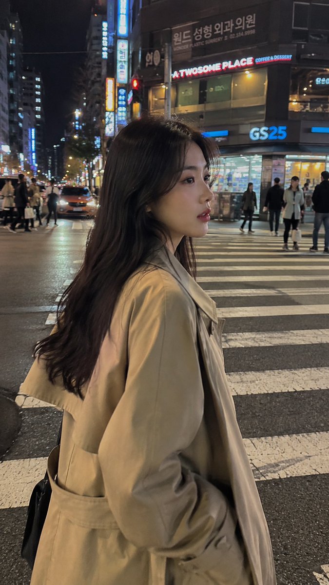 Neon Seoul Night Street Portrait