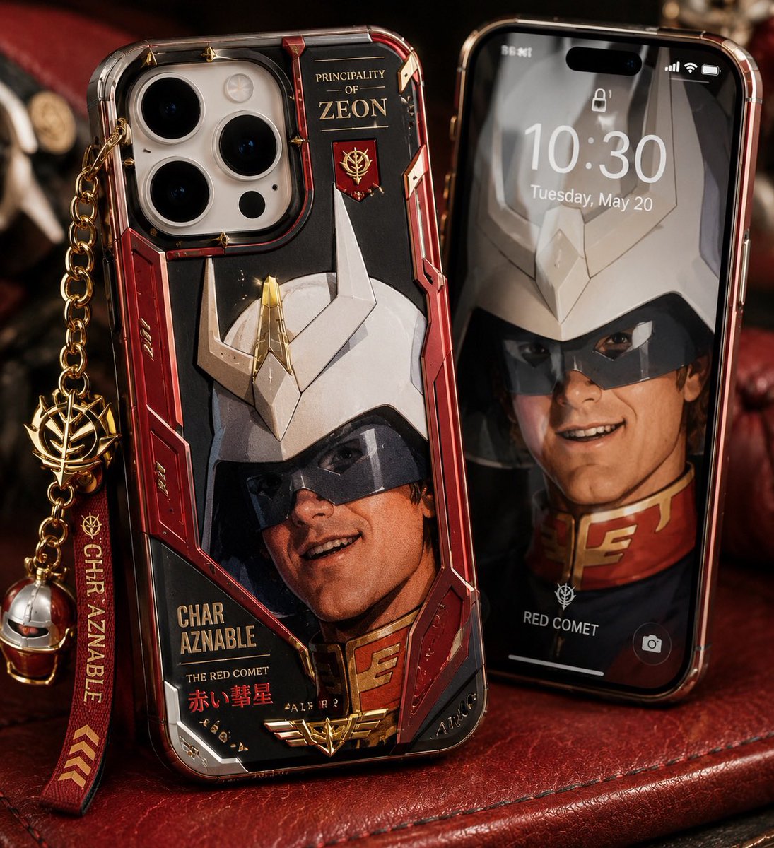 Red Comet Mecha Phone Case Mockup